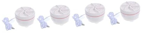 Mikikit 4stücke Mini Waschmaschine Ultrasonic Portable Für Reisen Und Wohnheime Tragbare Turbine Waschmaschine Für Unterwäsche Shirts Und Dünne Kleidung Platzsparend Und Langlebig