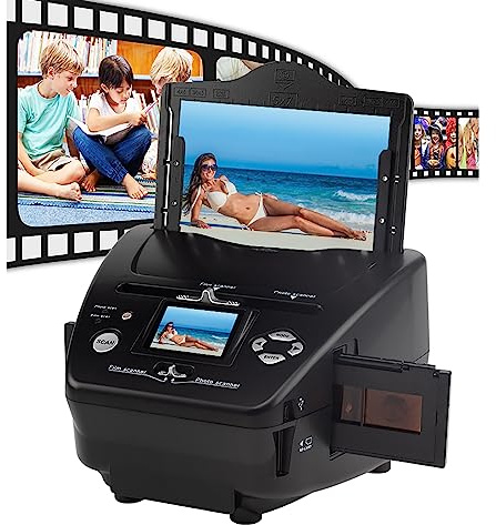 Scanner Per Pellicole Fotografiche Digitali, Scanner Per Diapositive Negative Da 16 MP, Converte Foto Di Pellicole E Biglietti Da Visita, Scansiona Con Un Solo Tocco E Digitalizza I Tuoi Ricordi