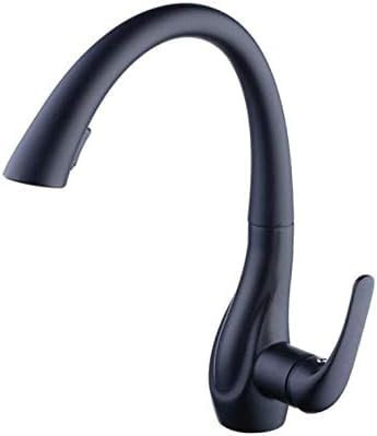 Spring Industrial Küchen-Bar-Spülbecken-Wasserhahn, Herausziehbare Brause, Einhebelmischer Mit Zwei Schwenkbaren Ausläufen, Waschbecken-Mischbatterie