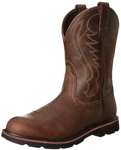 Cachorro 1 Paar Big Tree Element Western Cowboystiefel, Stickerei Craft Vintage Herren Stiefel, Outdoor Mode mit Dekoration, Renaissance Rollenspiel Zubehör,Braun,43