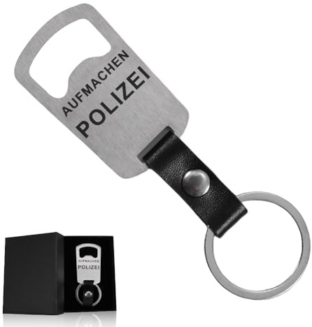 Flaschenöffner Lustig Aufmachen Polizei Flaschenöffner, Polizei Geschenke Flaschenöffner Schlüsselanhänger, Geburtstag Geschenke für Polizisten, Polizeis Zubehör Bieröffner Schlüsselanhänger