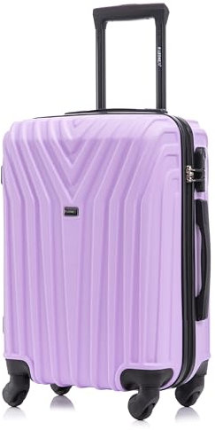 R.Leone Valigia EasyJet 45x36x20 cm Trolley Bagaglio a mano in ABS 4 Ruote 9001 (Lilla, XS Bagaglio Low cost)