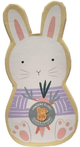 Animal Shaped Biscuit Pack Vanilla Flavoured Crunchy Cookies Collectible Decorative Novelty Treat Ideal for Easter Gifting Sharing Celebrations Snack Time Sweet Delight (Single: Bunyy)