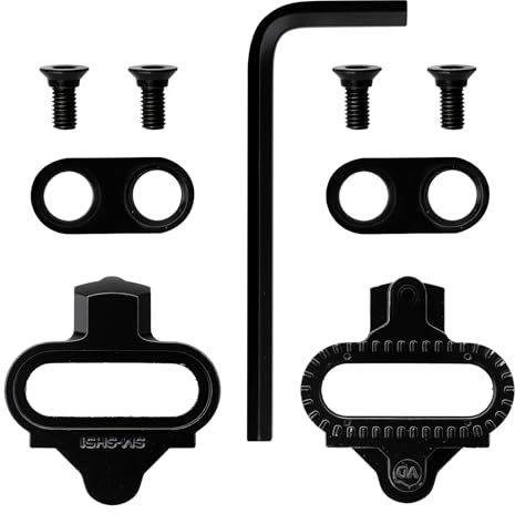 APOMOONS Taquets SPD pour Chaussures de Cyclisme, Compatibles avec SM SPD Series Mountain Cale Pied Velo, Taquets pour de VTT, Antidérapant Kit de Cales pour Chaussures de Vélo