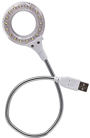 Accessoires pour microscopes de laboratoire Source de lumière annulaire LED USB avec tuyau librement plié Lampe d'éclairage de l'anneau inférieur du microscope biologique flexible ultra portable