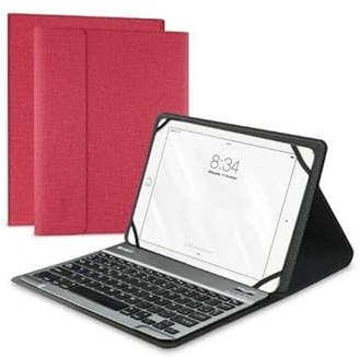Watio Wave Funda Teclado - Funda con Teclado Bluetooth para Tablet de 10.1'' en Color Rojo, Ligera y portátil, Ideal para Escribir cómodamente.*