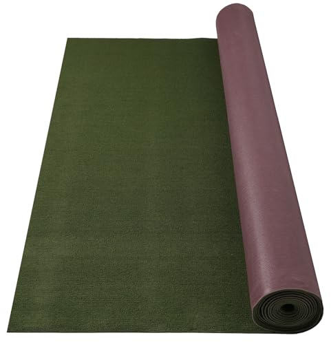 Grefinity Marine Carpet,5 FT x 15 FT Olive Green Indoor Outdoor Carpet 0.2 Thick with Water-Proof TPE Backing, Non-Slide for Home, Patio, Porch, Deck