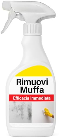 Rimuovi Muffa - Antimuffa e Pulitore ad Azione Rapida, Igienizzante - Elimina Muffe, Funghi e Muschi - Prodotti Pulizia Casa (500 ml)