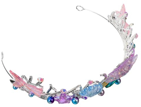 Gatuida Krone Meerjungfrau Mädchen Haaraccessoire mit Muschel Design aus Zinklegierung und Kunststoff für Party und Formelle Anlässe