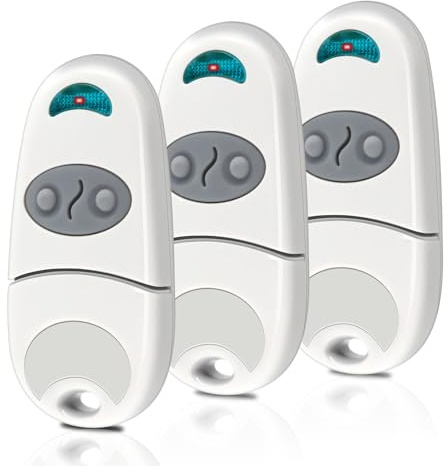 3PCS Telecommande Portail, 433,92 MHz Telecommande Porte de Garage pour, Télécommande de Portail Universelle Compatible avec 433,92 MHz EV, EE, NA, 2 Canaux