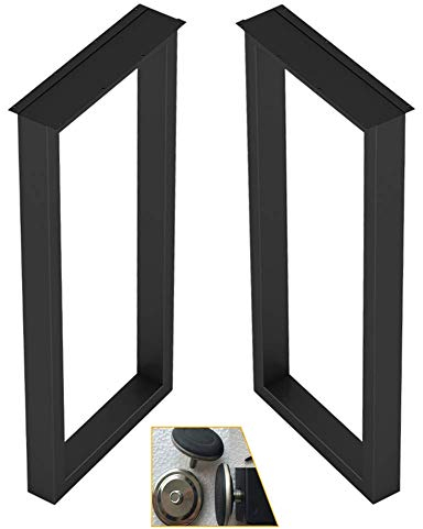 Furniture legs 2er Set Verstellbar Tischgestell vierkantrohr Industrie Tischbein Metall Eisen Stuhl Bank Beine DIY Möbel, ModernStyle,30 * 100cm