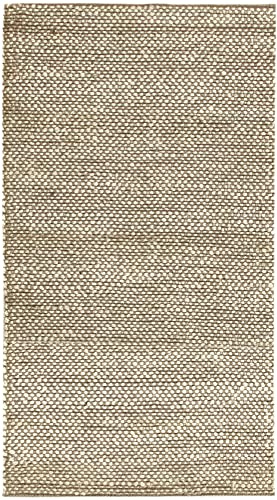 HAMID - Tappeto Giralda di Juta 100% Fibra di Iuta Naturale, Tappeti di Iuta Tappeto Morbido e Alta Resistenza, Tessuto a Mano, Soggiorno, Sala da Pranzo, Camera da Letto Tappet, Bianco (110x60cm)