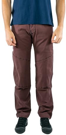 Jeanstrack Pantalon de Trekking pour Homme – Pantalon d'escalade élastique et résistant – Pantalon de randonnée – Genoux renforcés et Bas réglables (Vert Ethnique)