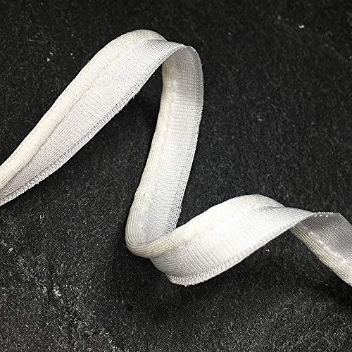 10-Yards 10mm Cordedge Piping Trim Satin Lip Cord for Clothing Pillows, Lamps, Draperies, SP-2823 (White)