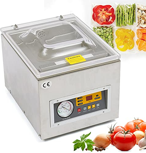 Envasadora al vacío, 120 W, DZ-260C, profesional, de acero inoxidable, para uso doméstico y comercial
