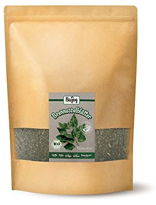 Biojoy Thé d'ortie BIO (500 g), séché et coupé, Feuilles d'ortie (Urtica dioica)