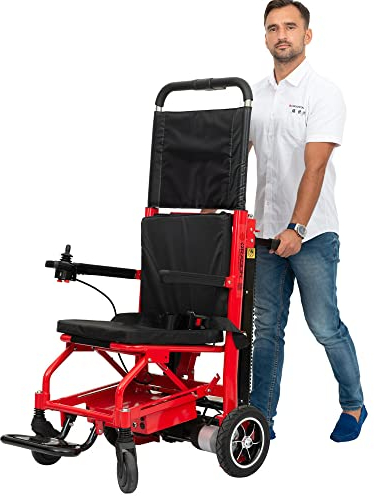 BrightFootBook Elektrische Rollstühle Zum Treppensteigen, 2 in 1 Power-treppenstuhl Für ältere Menschen, Faltbare Gehhilfe, Utility Carts