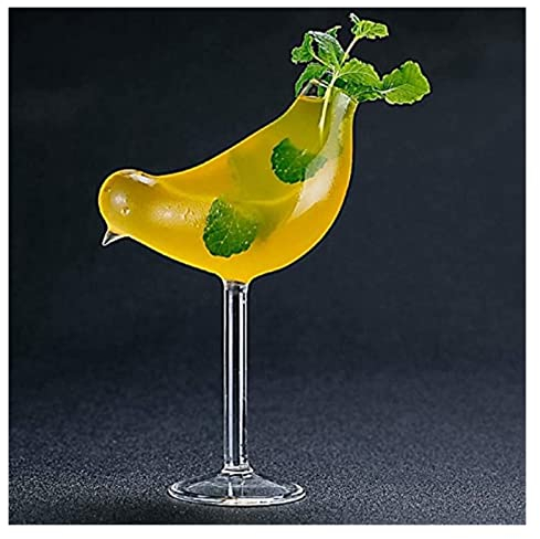 Vasos Whisky Cristal Cáliz De Cóctel con Forma De Pájaro, Copa De Vino De Modelado De Vidrio