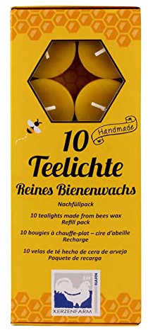 Kerzenfarm Hahn Bienenwachs Teelichte, Nachfüllpack