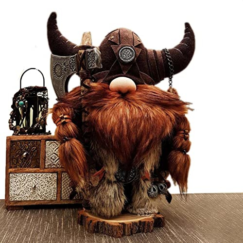 nain jardin en résine - Statue viking - Guerrier viking - nain nordique - Figurine qui apporte la chance à la famille et aux amis