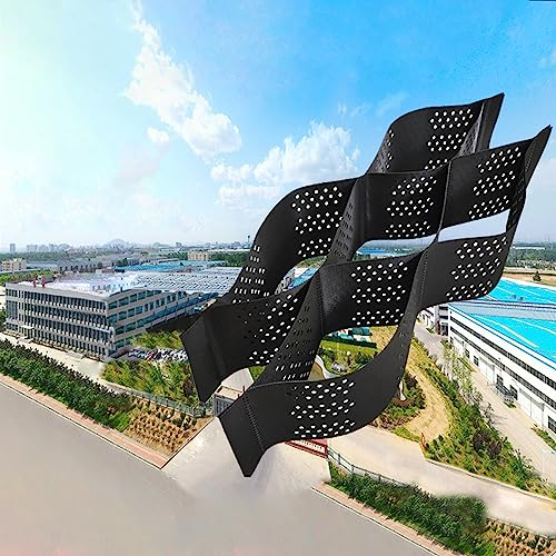 ERRULAN Kiesgitter Geo Ground Grid System, Slope Grid Erosionsschutz Pflastersteine Für Garten Gehweg, Black Honeycomb Ground Grid HDPE Plastic Paver (Color : WxH, Size : 5x9 m/16.5x30 ft)