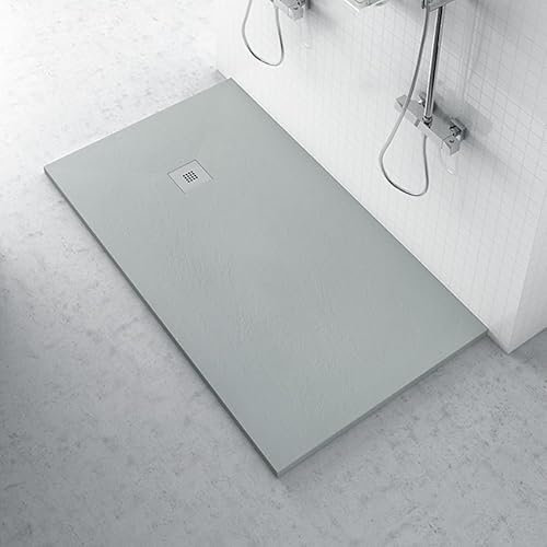 Receveur de douche zéro plan minéral receveur de douche 2000x1100 béton avec caillebotis assorti