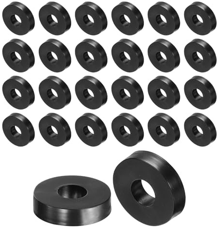 QUARKZMAN 36pcs Entretoises en Caoutchouc, Rondelles Caoutchouc Anti-Vibration Épaisses Amortisseur Coussins Maison Réparation, 27mm Diamètre Extérieur, 10mm Diamètre Intérieur, 6mm Hauteur