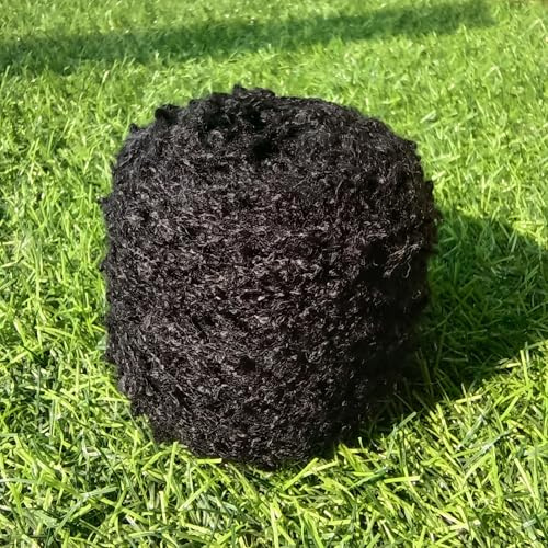 Namzi 50 g weiche Plüschwolle, Acryl, ausgefallenes Schlaufengarn zum Häkeln, Schwarz