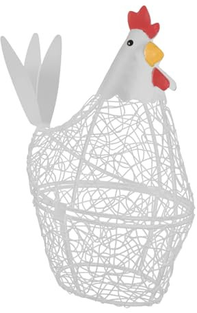 KICHOUSE Wire Chicken Egg Basket Iron Art Kitchen Egg Storage Holder Large Capacity Garlic Ginger Suitable for Vegetables Fruits