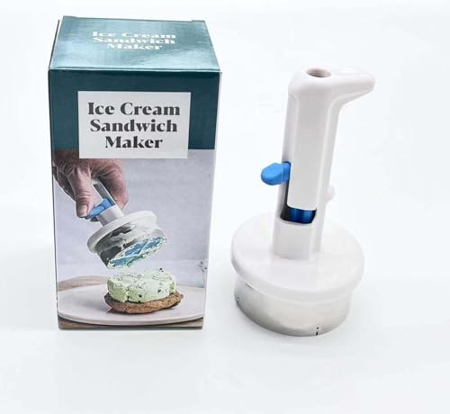 Ice Cream Sandwich Maker Tool, One-Handed Scoop Mold for Homemade Ice Cream Burgers & Cookies, Suitable for Kitchens and Dessert Shop
