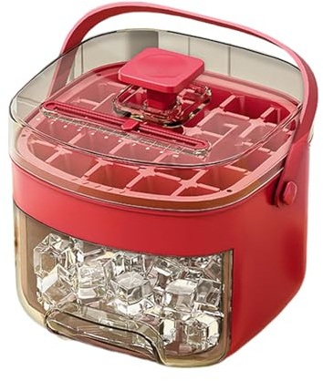 Vassoi per cubetti di ghiaccio congelatore con coperchio e contenitore | stampo per ghiaccio Whisky con scatola e manico | riutilizzabili in silicone per uso domestico e professionale