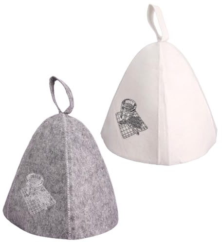 2 cappelli da sauna, accessori ideali per sauna, cappello da sauna comodo e sano, cappello da sauna da uomo e da donna, accessorio per sauna di alta qualità