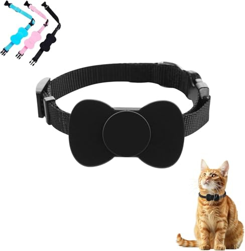 Traceur GPS pour Chat - Collier Localisateur sans Abonnement Mensuel, Compatible avec Apple Find My et Android, Étanche et Léger pour Chats et Chats d'Intérieur/Extérieur (Noir)