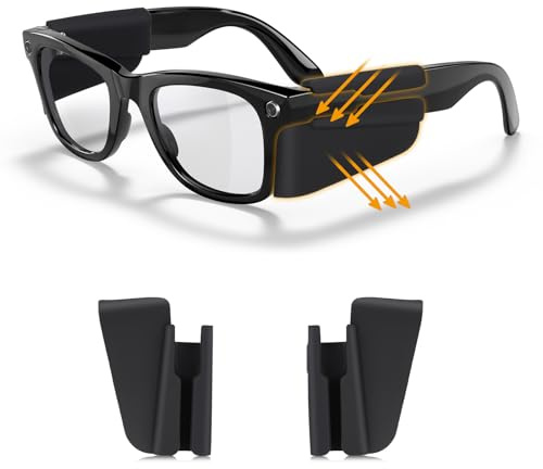 specheer Safety Glasses Side Shields - Silicone Side Shields Compatible with Ray-Ban Meta Wayfarer/Skyler/Headliner Gen 2/Oakley Meta HSTN Smart Glasses Accessories