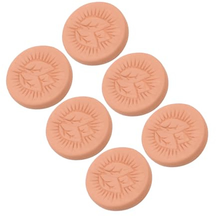 ZUNOXAZ Lot de 6 Pierres Humidificatrices en Terre Cuite Feuille 3,7 Cm pour Humidificateur D’armoire à Cigares, Contrôle D'humidité pour Petites Caves à Cigares et Sachets