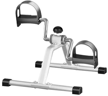 Mini Heimtrainer 1pc Tragbare Pedal Exerciser Mini Arm Bein Heimtrainer mit Einstellbarem Widerstand Home Bike Trainer Unter Schreibtisch(Silver 2)
