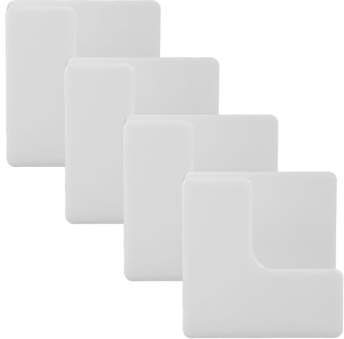 MUSISALY Supporto Bilancia Pesapersone da Parete Bianco in Plastica 4 Pezzi | Montaggio Autoadesivo, Portata Elevata, Ottimizza Spazio, per Home e Fitness Studio