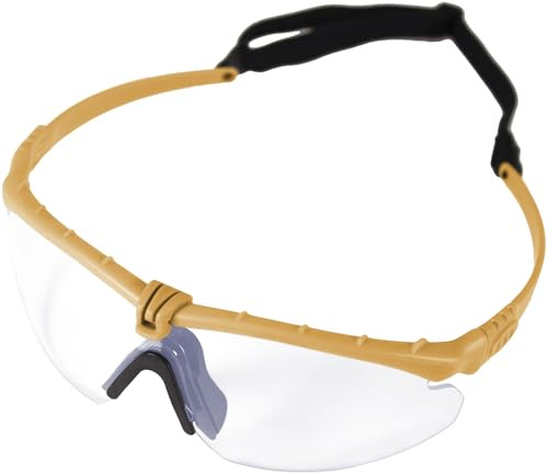 Nuprol Battle Pro Schutzbrille für ballistische Augen, EN166 (hellbraun/transparent)