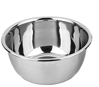 Notcilgias Edelstahl Rührschüssel 24cm, 10.5QT Metallschüssel mit Spiegelpolitur, Große Küchenschüssel für Teig, Salat, Aufbewahrung, Spülmaschinengeeignet, Anti-Rutsch Design, 1 Stück