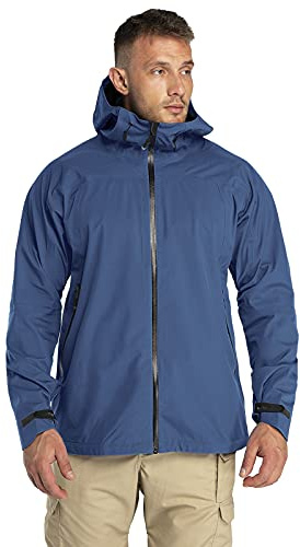 33,000ft Herren Regenjacke 3L Wasserdichte Wanderjacke Outdoorjacken | Wasserdicht 10000mm H₂O, Winddichte Softshelljacke, Atmungsaktive Zweilagiger Stoff Funktionsjacke, Trekking, Wandern