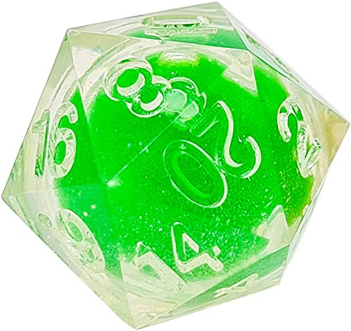 World of Dice - Fluid-Serie - D20 / W20 Würfel mit Flüssigkeit und Farbpigmenten im Inneren, ideal für D&D, DSA, Cthulhu, Shadowrun und viele mehr