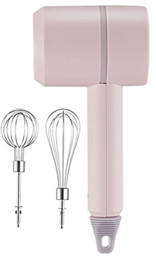 YARUMD FOOD Batidora Eléctrica De Varillas 20W,Con Gancho Para Amasar Y Varillas Para Batir,3 Velocidades Y Función Turbo Batidora Amasadora(2 Batidores),Rosado