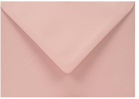 Netuno 100 Umschläge Blassrosa DIN B6 12,5x17,5 cm natürlich und hochwertig | 110g Woodstock Cipria · feine rosafarbene Kuverts Naturpapier für Geburtstag, Babyparty, Taufe, Muttertag & Einladungen