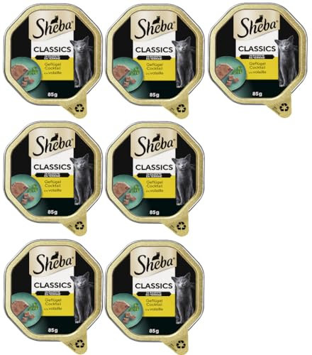SHEBA Schale Classics in Pastete mit Geflügel Cocktail 7 x 85g