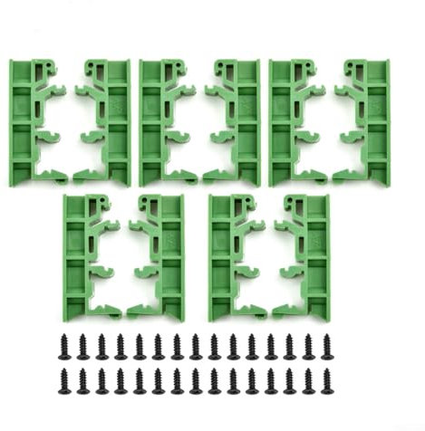FUBESK 5 Sets PCB DIN-Schienen-Montageadapter Leiterplatten-Montage-Halterung-Halterung-Halterung-Halterung-Halterung-Halterung-Clips für 35 mm, 15