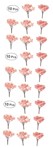MAGICLULU 30stücke Miniatur Kirschblütenbäume Für Diorama Und Modellbäume Mit Pinken Blüten Für Kreative Dekorationen