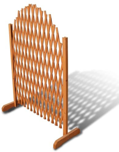 Kangmusi Spalierzaun Massivholz 180x100 cm, Doppelstabmattenzaun,Zaun Komplettset, kangmusi41296