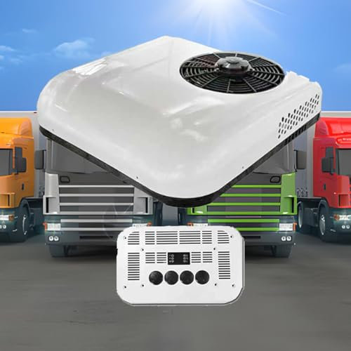 SXHEYUY Climatisation Caravane, Climatisation Camping-Car, Climatisation Camion 12V, Climatisation Voiture, Climatisation 12V 24V pour Voiture avec Air Froid D'été.,Blanc,12v