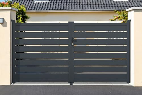Casanoov Doppelflügeltor aus Aluminium 3m VOGEL H.160cm grau