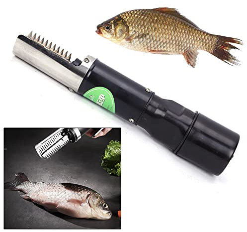 biusgiyeny 120W Fischschupper Elektrisch Edelstahl Elektrischer Fischschuppen-Entferner Elektrischer Fischentschupper Fischschuppenschaber Fisch Scaler Fischschupper-Reiniger